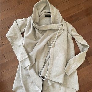All saints light grey cotton irregular cardigan size XS